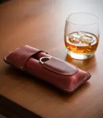 Handmade Leather 2-Cigar Case