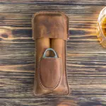 Handmade & Hand Stitched Leather 2-Cigar Case