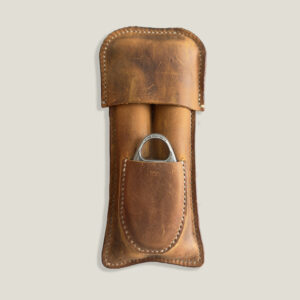 Handmade Leather 2-Cigar Case