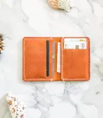 Handmade and Hand-Stitched Bifold Leather Wallet