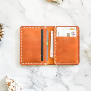 Handmade and Hand-Stitched Bifold Leather Wallet