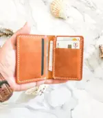 Handmade and Hand-Stitched Bifold Leather Wallet