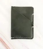 Handmade Black Leather Card Wallet