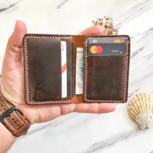 Handmade & Hand-Stitched Bifold Leather Wallet