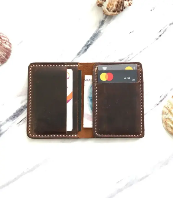 Handmade & Hand-Stitched Bifold Leather Wallet