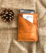Minimalist Handmade & Hand Stitched Leather Card Wallet