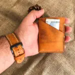 Minimalist Handmade & Hand Stitched Leather Card Wallet