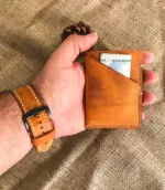 Minimalist Handmade & Hand Stitched Leather Card Wallet
