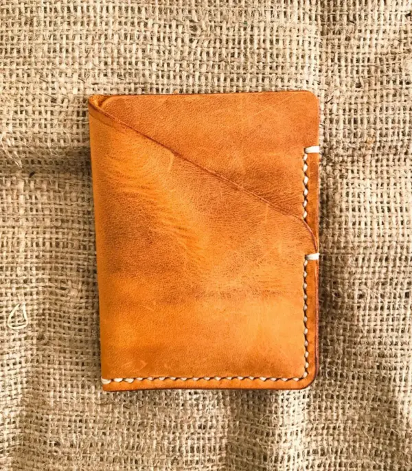 Minimalist Handmade & Hand Stitched Leather Card Wallet