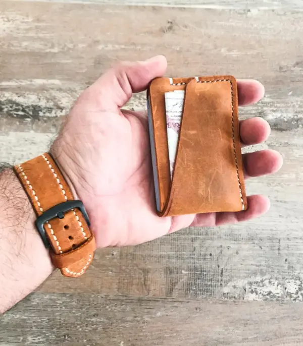 Minimalist Handmade Leather Card Wallet