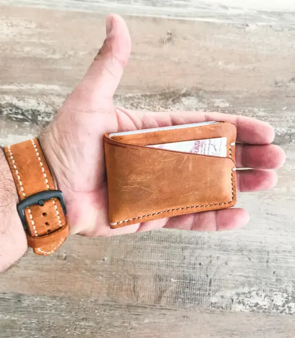 Minimalist Handmade Leather Card Wallet