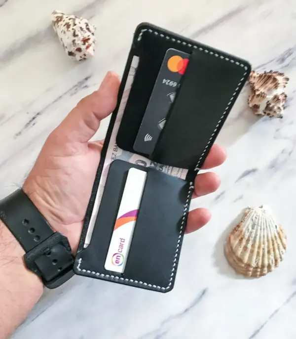 Handmade Black Leather Wallet