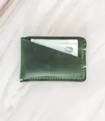 Handmade Dark Green Leather Card Wallet