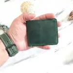 Handmade Dark Green Leather Wallet
