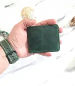 Handmade Dark Green Leather Wallet