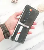 Handmade Gray Leather Wallet