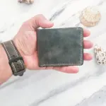 Handmade Gray Leather Wallet