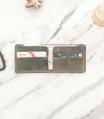 Handmade Gray Leather Wallet