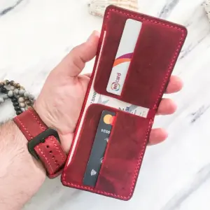 Handmade Red Leather Wallet
