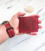 Handmade Red Leather Wallet