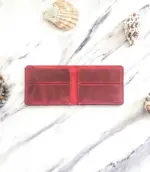Handmade Red Leather Wallet