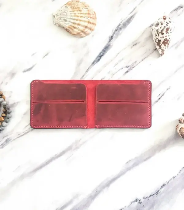 Handmade Red Leather Wallet