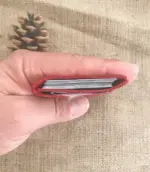Minimalist Handmade Red Leather Card Wallet